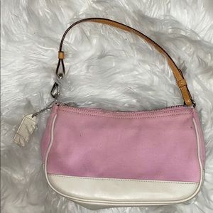 Coach Handbag Pink and White Vintage